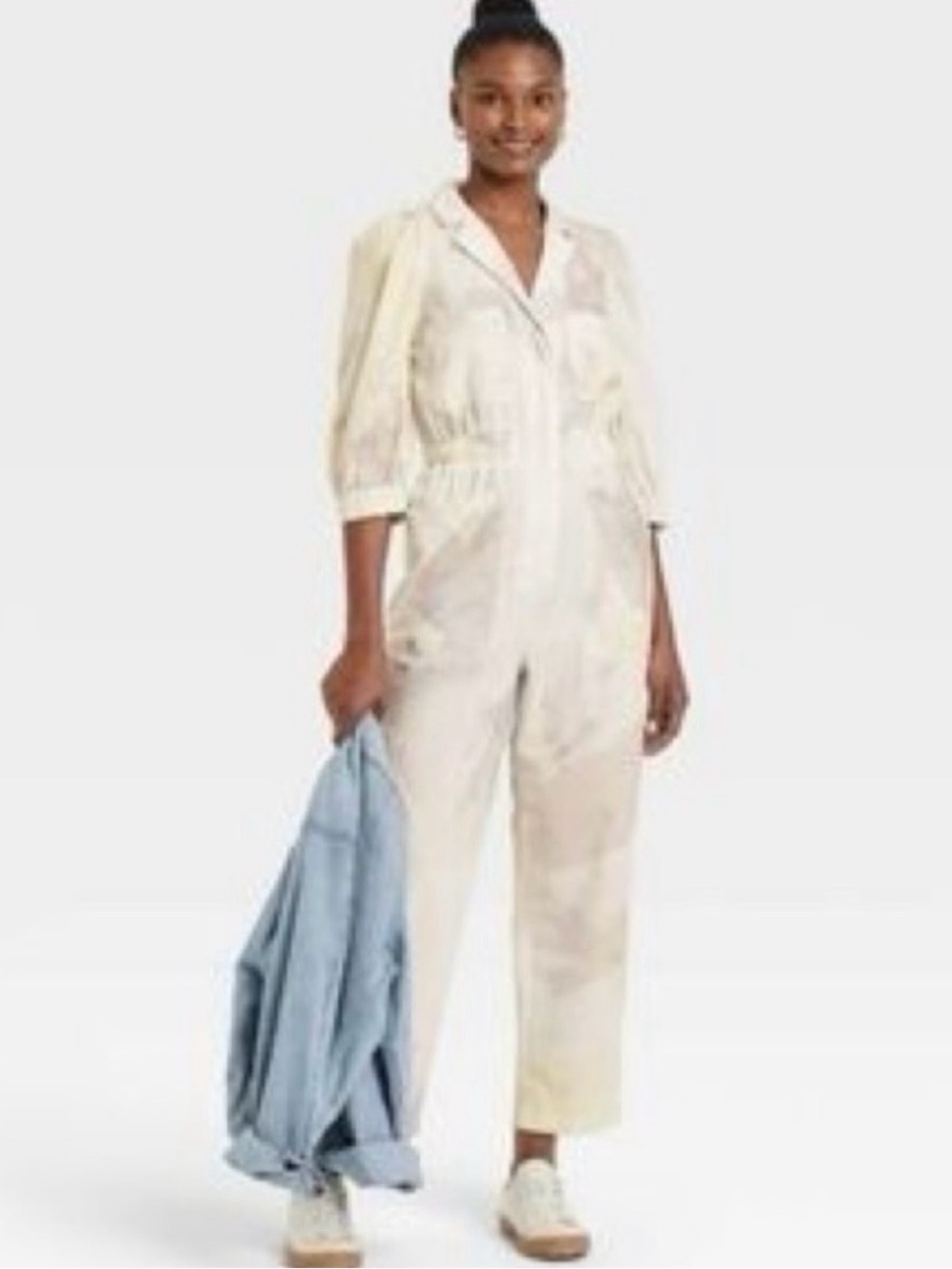 Universal Thread Cream Utility Jumpsuit